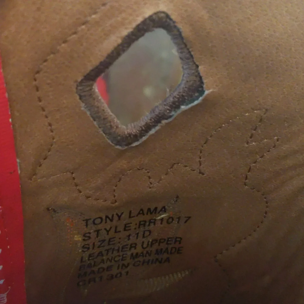 TONY LAMA 3R Buckaroo Rosston Red & Brown cowboy western boots #RR1017 sz 11D - Picture 16 of 16